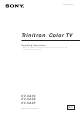 Sony Trinitron KV-XA34 Operating Instructions Manual