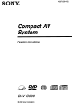 Sony DAV-C900 Operating Instructions Manual