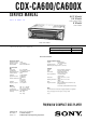 Sony CDX-CA600 Service Manual