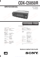 Sony CDX-C5850R Service Manual