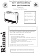 Rinnai EX17 Owner's Operating & Installation Manual