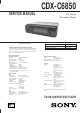 Sony CDX-C6850 Service Manual