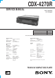 Sony CDX-4270R Service Manual
