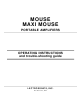 Lectrosonics MOUSE Operating Instructions Manual
