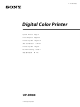 Sony UP-DR80 Quick Manual