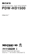 Sony PDW-HD1500 Maintenance Manual