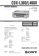 Sony CDX-L300 Service Manual