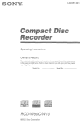 Sony RCD-W50C Operating Instructions Manual