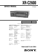 Sony XR-C2600 Service Manual