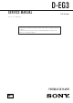 Sony D-EG3 Service Manual