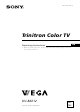 Sony WEGA KV-BZ212 Operating Instructions Manual