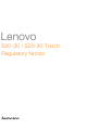 Lenovo S20-30 Regulatory Notice