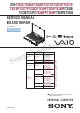 Sony Vaio VGN-TX52B/B Service Manual