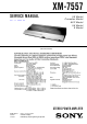 Sony XM-7557 Service Manual
