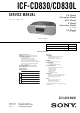 Sony ICF-CD830 Service Manual