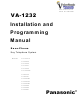 Panasonic VA-123210 Installation And Programming Manual