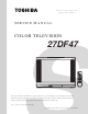 Toshiba 27DF47 Service Manual