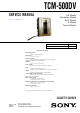 Sony TCM-500DV Service Manual