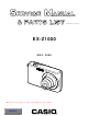 Casio EX-Z1000 Service Manual & Parts List
