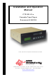 Audio international CTP-201-01-1 Installation And Operation Manual