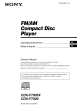 Sony CDX-F7005X Operating Instructions Manual
