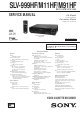 Sony SLV-999HF Service Manual