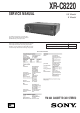 Sony XR-C8220 Service Manual