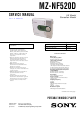 Sony MZ-NF520D Service Manual