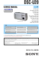 Sony DSC-U20 Service Manual