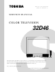 Toshiba 32D46 Service Manual