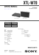 Sony XTL-W70 Service Manual