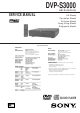 Sony dvp-s3000 Service Manual