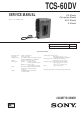 Sony TCS-60DV Service Manual