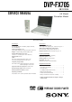 Sony DVP-FX705 Service Manual