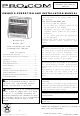 Procom MN300HGA Owner's Operation And Installation Manual