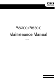 Oki B6200 Maintenance Manual