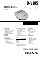 Sony D-VJ85 Service Manual