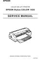 Epson Stylus COLOR 1520 Service Manual