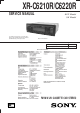 Sony XR-C6210R Service Manual