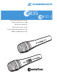 Sennheiser e835 Instructions For Use Manual