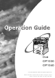 Oce OP1030 Operation Manual