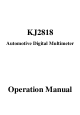 KJ KJ2818 Operation Manual