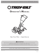 Troy-Bilt Super Bronco Operator's Manual