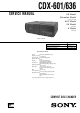 Sony CDX-601 Service Manual