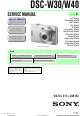 Sony Cyber-shot DSC-W30 Service Manual