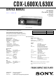 Sony CDX-L600X Service Manual