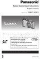Panasonic LUMIX DMC-ZR3 Basic Operating Instructions Manual