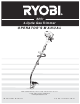 Ryobi 825r Operator's Manual
