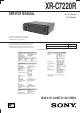 Sony XR-C7220R Service Manual