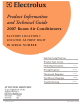 Electrolux FAX050P7A-1 Product Information And Technical Manual